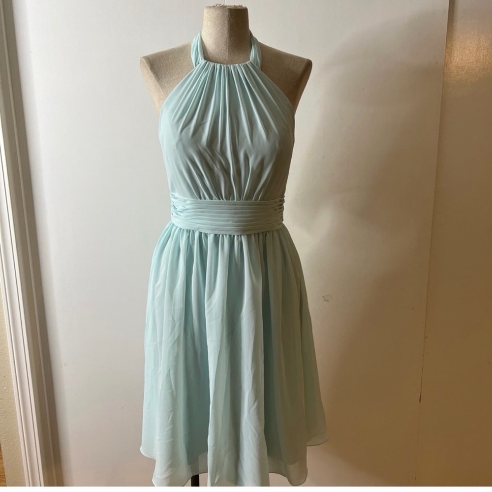 Halter Midi Dress in Light Mint